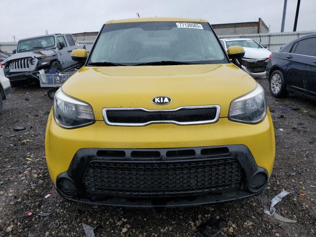 KNDJP3A53E7043225 - 2014 KIA SOUL + YELLOW photo 5