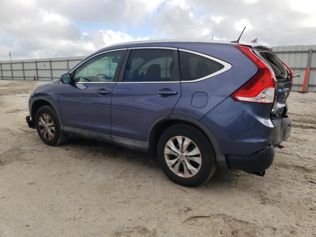 2HKRM4H74EH637679 - 2014 HONDA CR-V EXL BLUE photo 2