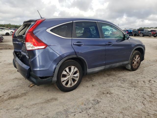 2HKRM4H74EH637679 - 2014 HONDA CR-V EXL BLUE photo 3