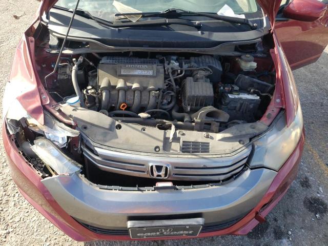 JHMZE2H52AS001191 - 2010 HONDA INSIGHT LX RED photo 11