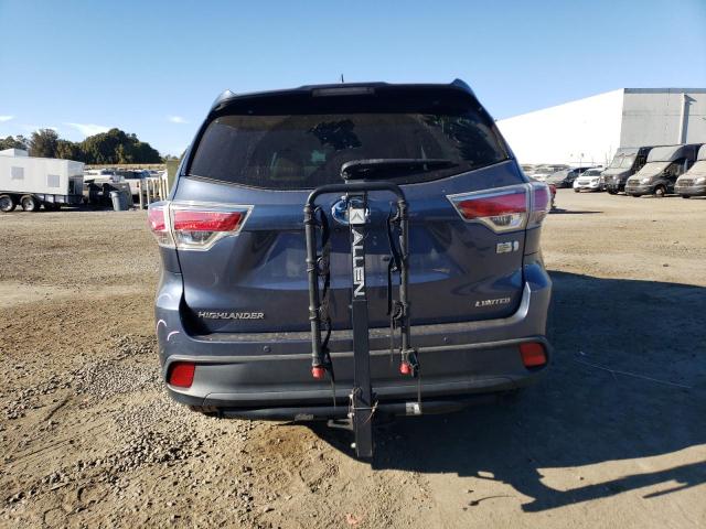 5TDDCRFH9FS011577 - 2015 TOYOTA HIGHLANDER HYBRID LIMITED BLUE photo 6