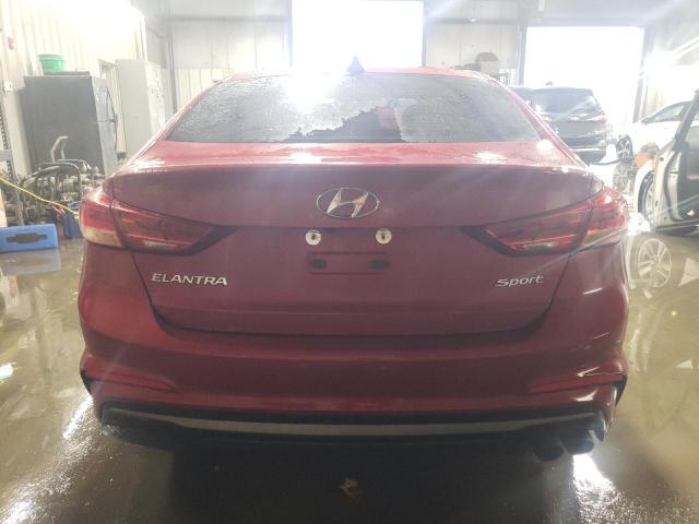 KMHD04LB7JU477083 - 2018 HYUNDAI ELANTRA SPORT RED photo 6