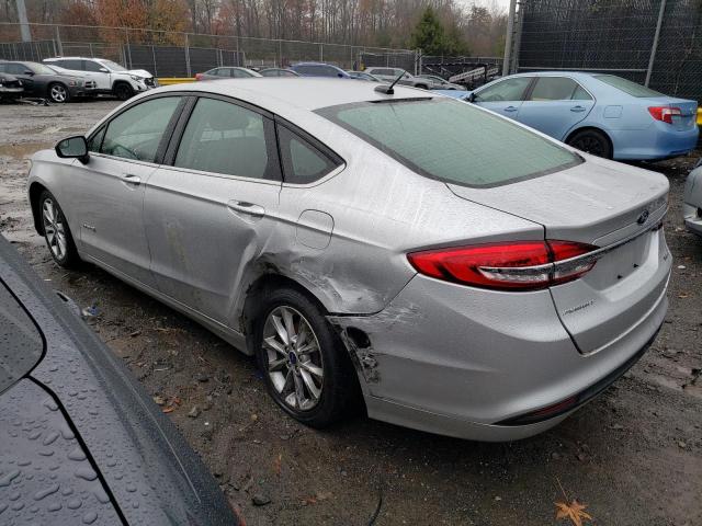 3FA6P0UU4HR118895 - 2017 FORD FUSION S HYBRID SILVER photo 2