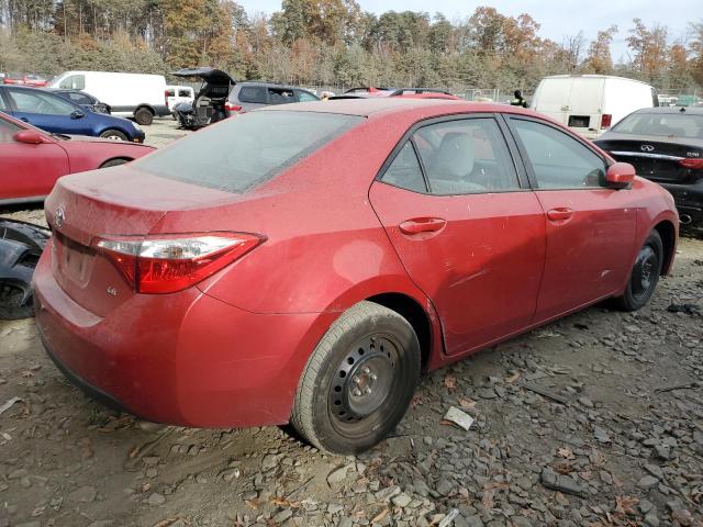 2T1BURHEXGC687148 - 2016 TOYOTA COROLLA L RED photo 3