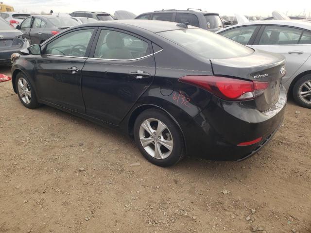 5NPDH4AEXGH756394 - 2016 HYUNDAI ELANTRA SE BLACK photo 2