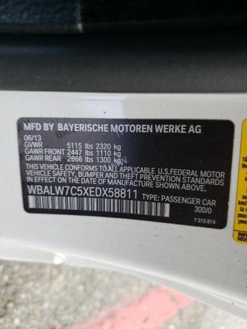 WBALW7C5XEDX58811 - 2014 BMW 640 I WHITE photo 12