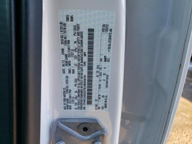 1FMCU0GX7EUB00919 - 2014 FORD ESCAPE SE WHITE photo 13