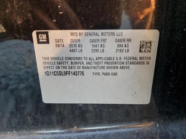 1G11C5SL8FF143776 - 2015 CHEVROLET MALIBU 1LT 黑色 照片 12