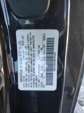 JNKCV66E29M724040 - 2009 INFINITI G37 BASE BLACK photo 12