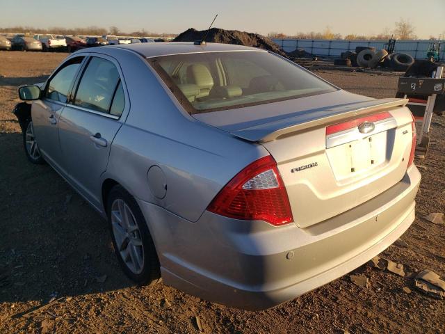 3FAHP0JA0AR243952 - 2010 FORD FUSION SEL SILVER photo 2