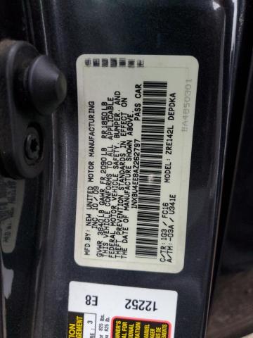 1NXBU4EE8AZ262797 - 2010 TOYOTA COROLLA CR BASE CHARCOAL photo 12