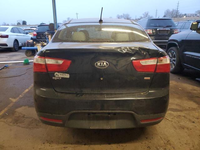 KNADM4A31D6252636 - 2013 KIA RIO LX BLACK photo 6