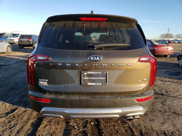 5XYP6DHC5MG107273 - 2021 KIA TELLURIDE S GREEN photo 6