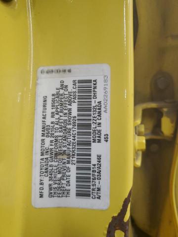 2T1KR32E44C176926 - 2004 TOYOTA COROLLA MA XR YELLOW photo 12