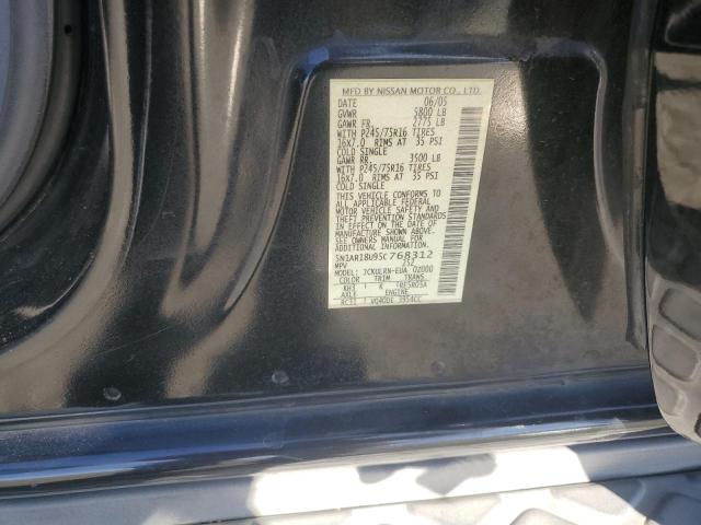 5N1AR18U95C768312 - 2005 NISSAN PATHFINDER LE 黑色 照片 12