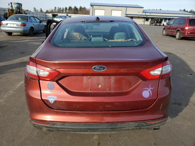 3FA6P0G78ER244226 - 2014 FORD FUSION S RED photo 6