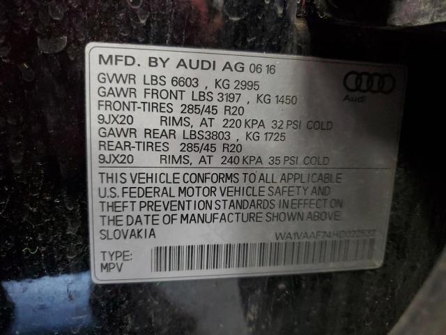 WA1VAAF74HD022532 - 2017 AUDI Q7 PRESTIGE 黑色 照片 13