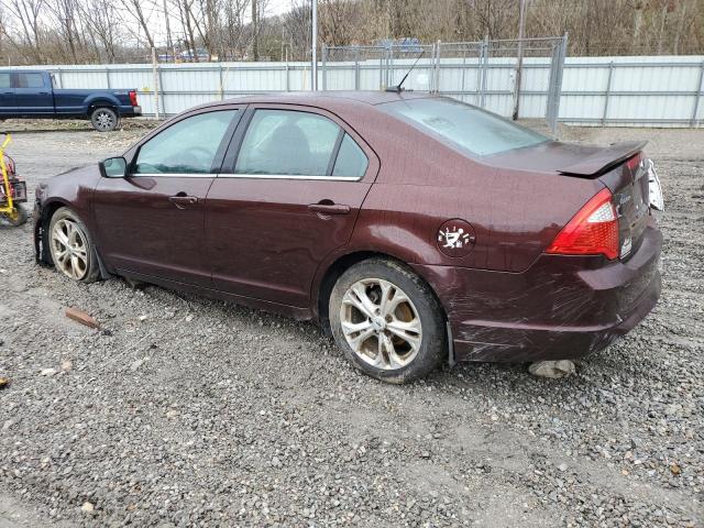 3FAHP0HA6CR197682 - 2012 FORD FUSION SE BURGUNDY photo 2