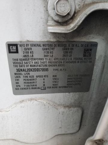 3GNAL2EK2DS579595 - 2013 CHEVROLET CAPTIVA LS 白色 照片 13