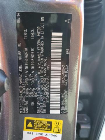 5TDJKRFH5ES061459 - 2014 TOYOTA HIGHLANDER XLE BLACK photo 13