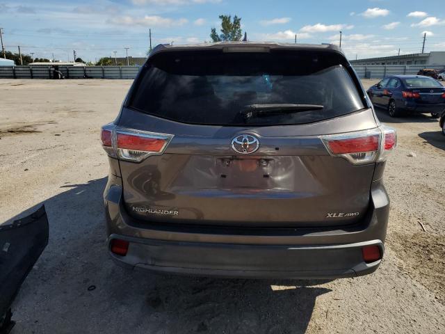 5TDJKRFH5ES061459 - 2014 TOYOTA HIGHLANDER XLE BLACK photo 6