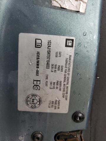 1G2AJ15H797194833 - 2009 PONTIAC G5 Turkuaz fotoğraf 12