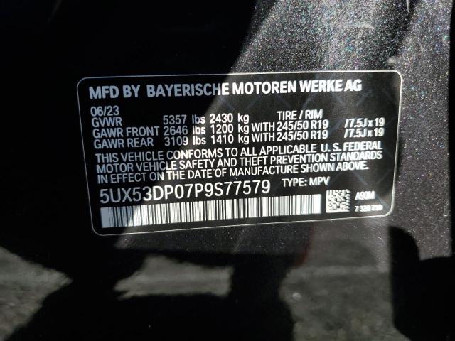 5UX53DP07P9S77579 - 2023 BMW X3 XDRIVE30I GRAY photo 13