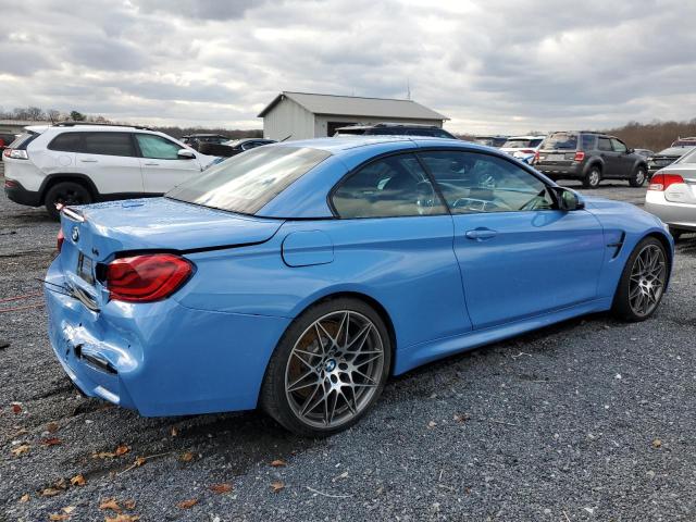 WBS4Z9C58JED22159 - 2018 BMW M4 BLUE photo 3