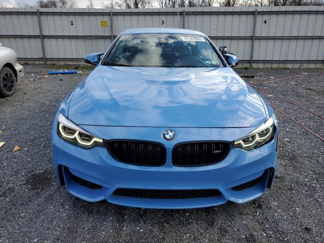 WBS4Z9C58JED22159 - 2018 BMW M4 BLUE photo 5