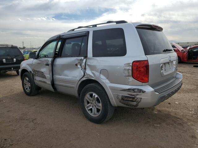 2HKYF18515H518569 - 2005 HONDA PILOT EXL SILVER photo 2