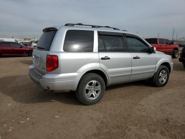 2HKYF18515H518569 - 2005 HONDA PILOT EXL SILVER photo 3