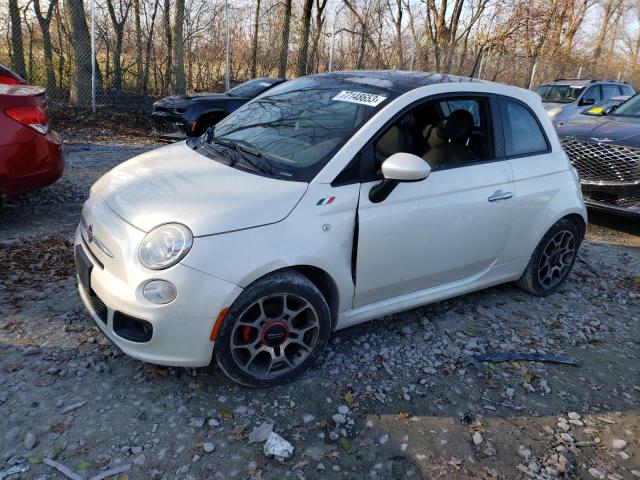 3C3CFFBR5CT128305 - 2012 FIAT 500 SPORT WHITE photo 1