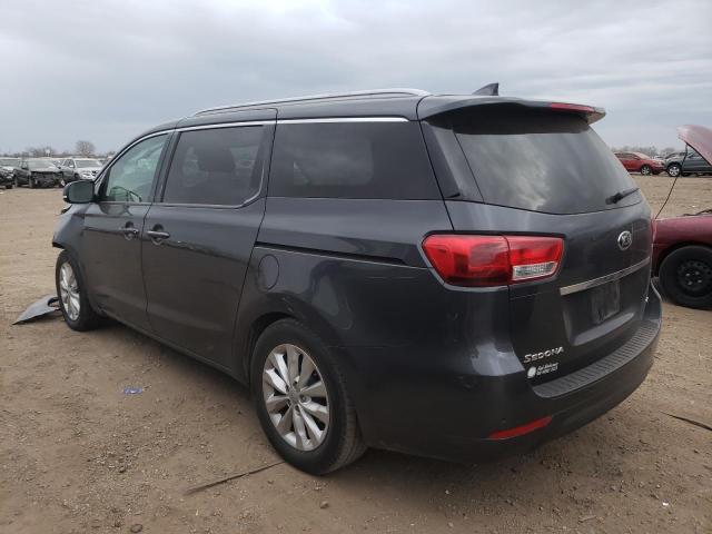 KNDMC5C15G6134147 - 2016 KIA SEDONA EX GRAY photo 2