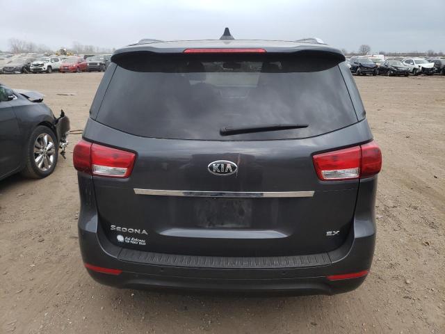 KNDMC5C15G6134147 - 2016 KIA SEDONA EX GRAY photo 6