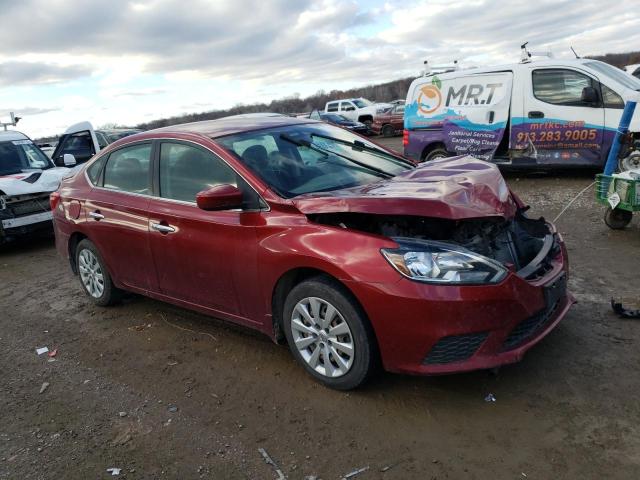 3N1AB7AP6HY411085 - 2017 NISSAN SENTRA S RED photo 4