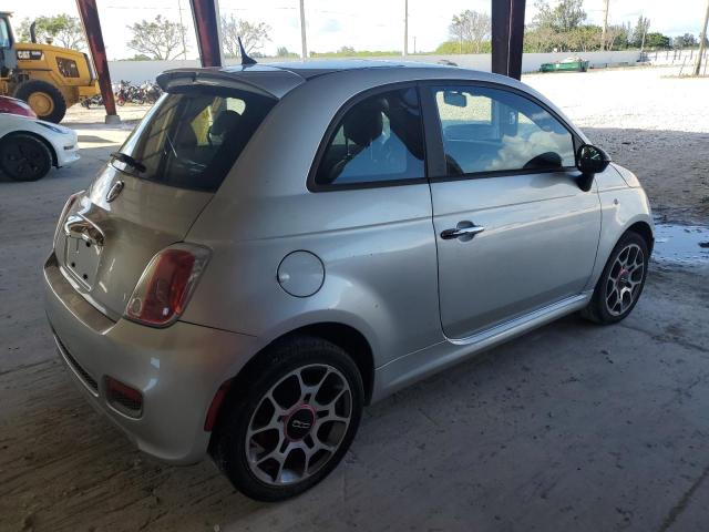 3C3CFFBR6CT119628 - 2012 FIAT 500 SPORT SILVER photo 3