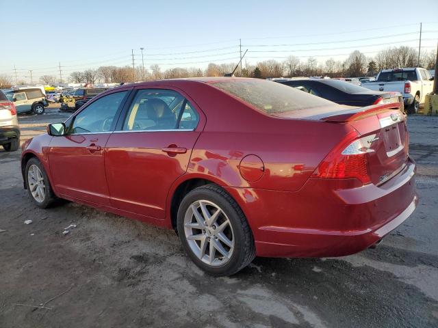 3FAHP0JG7AR238459 - 2010 FORD FUSION SEL RED photo 2