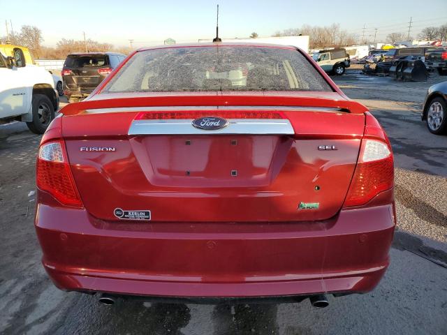 3FAHP0JG7AR238459 - 2010 FORD FUSION SEL RED photo 6