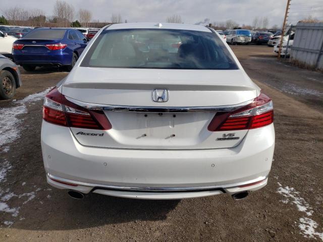 1HGCR3F98GA801369 - 2016 HONDA ACCORD TOURING WHITE photo 6