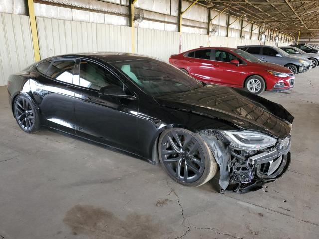 5YJSA1E51MF434192 - 2021 TESLA MODEL S შავი ფოტო 4