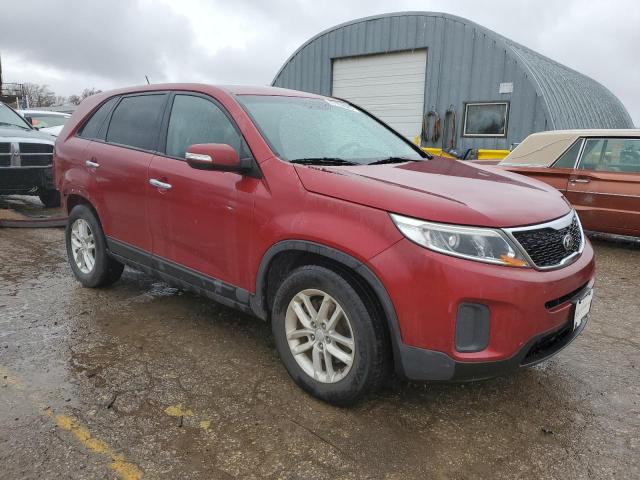 5XYKT3A61EG511173 - 2014 KIA SORENTO LX RED photo 4