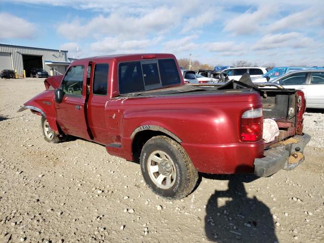 1FTYR14U24PA32344 - 2004 FORD RANGER SUPER CAB RED photo 2