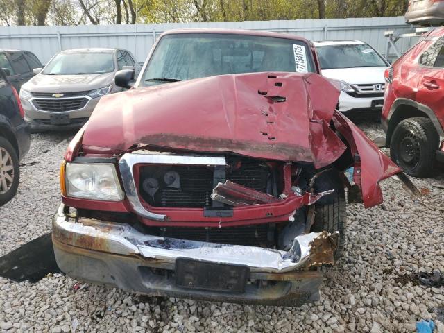 1FTYR14U24PA32344 - 2004 FORD RANGER SUPER CAB RED photo 5