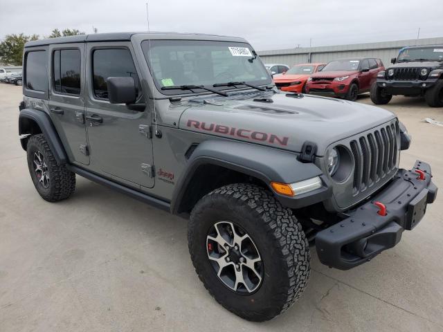 1C4HJXFG9MW568649 - 2021 JEEP WRANGLER RUBICON GRAY photo 4