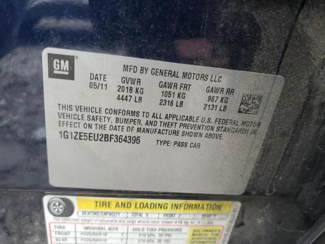 1G1ZE5EU2BF364396 - 2011 CHEVROLET MALIBU LTZ Mavi foto 12