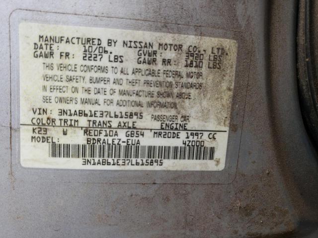 3N1AB61E37L615895 - 2007 NISSAN SENTRA 2.0 SILVER photo 12