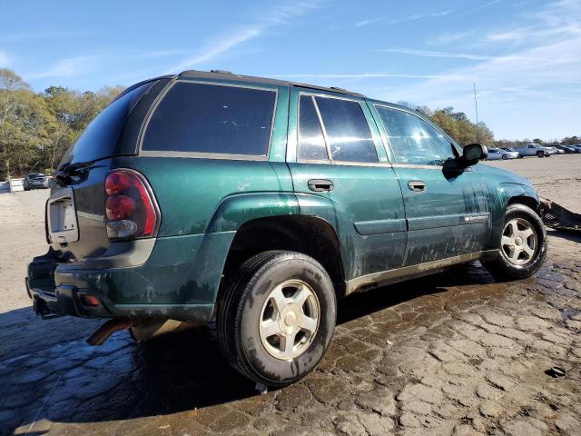 1GNDS13S822287990 - 2002 CHEVROLET TRAILBLAZE GREEN photo 3