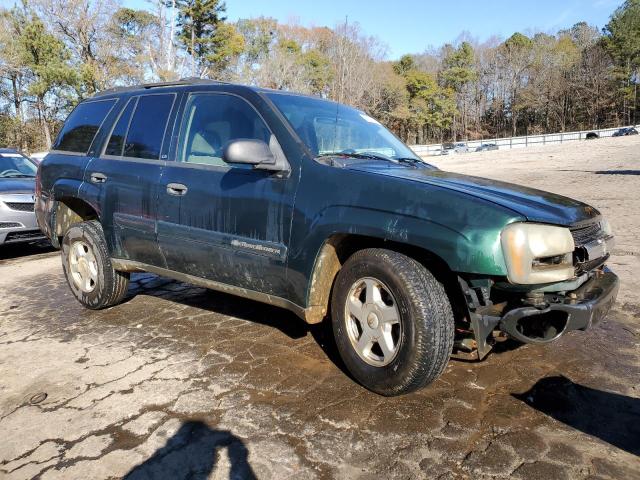 1GNDS13S822287990 - 2002 CHEVROLET TRAILBLAZE GREEN photo 4