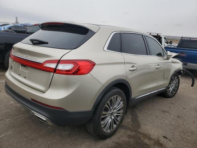 2LMPJ6LR6HBL49263 - 2017 LINCOLN MKX RESERVE Ոսկեգույն լուսանկար 3