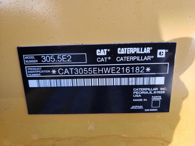 CAT3055EHWE216182 - 2021 CATERPILLAR EXCAVATOR YELLOW photo 10